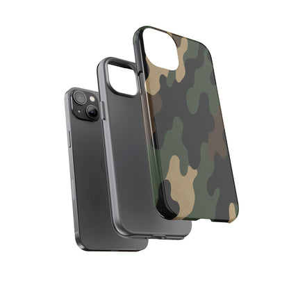 Camouflage Phone Case, Tough Phone Cover, Military Style Accessory, Protective Case for Men, Gifts for Soldiers - TRV