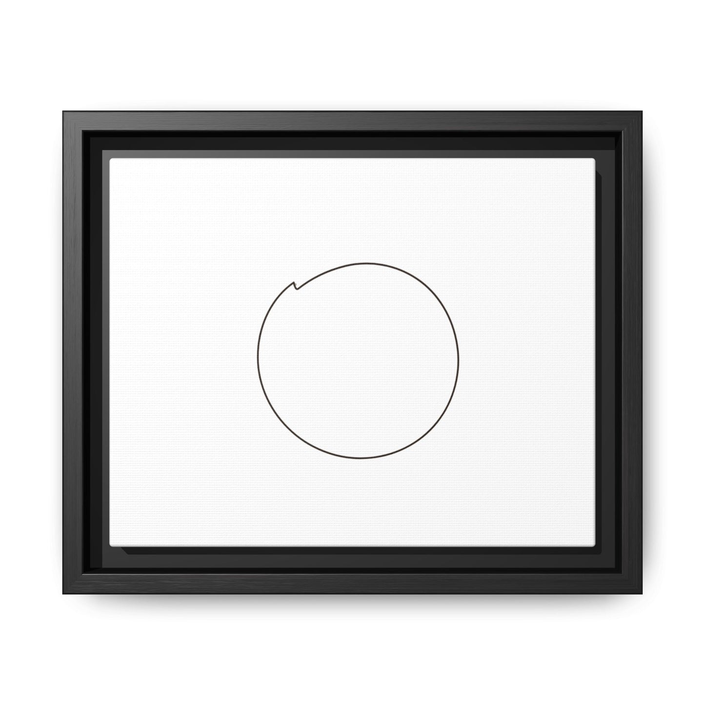 Minimal Circle Line Matte Canvas Framed | Modern Abstract Wall Art