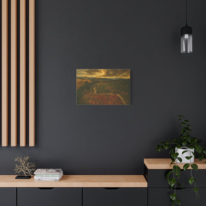 Stretched Canvas Art, Scenic Landscape Wall Decor, Nature Painting for Home, Rustic Room Accent, Gift for Nature Lovers - TRV