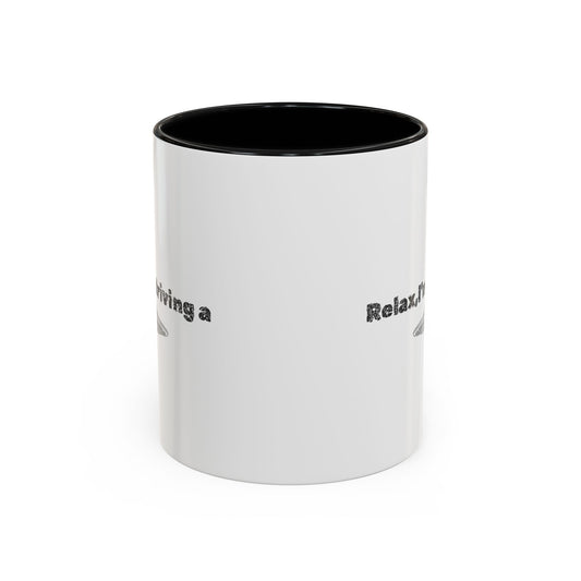 Coffee Mug — “Relax, I’m Driving” UFO Accent Ceramic Mug (11/15 oz)