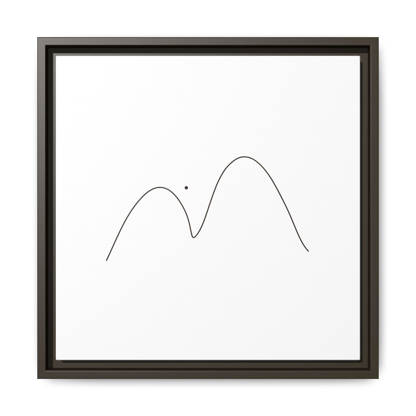 Minimal Line Mountains Matte Canvas Framed