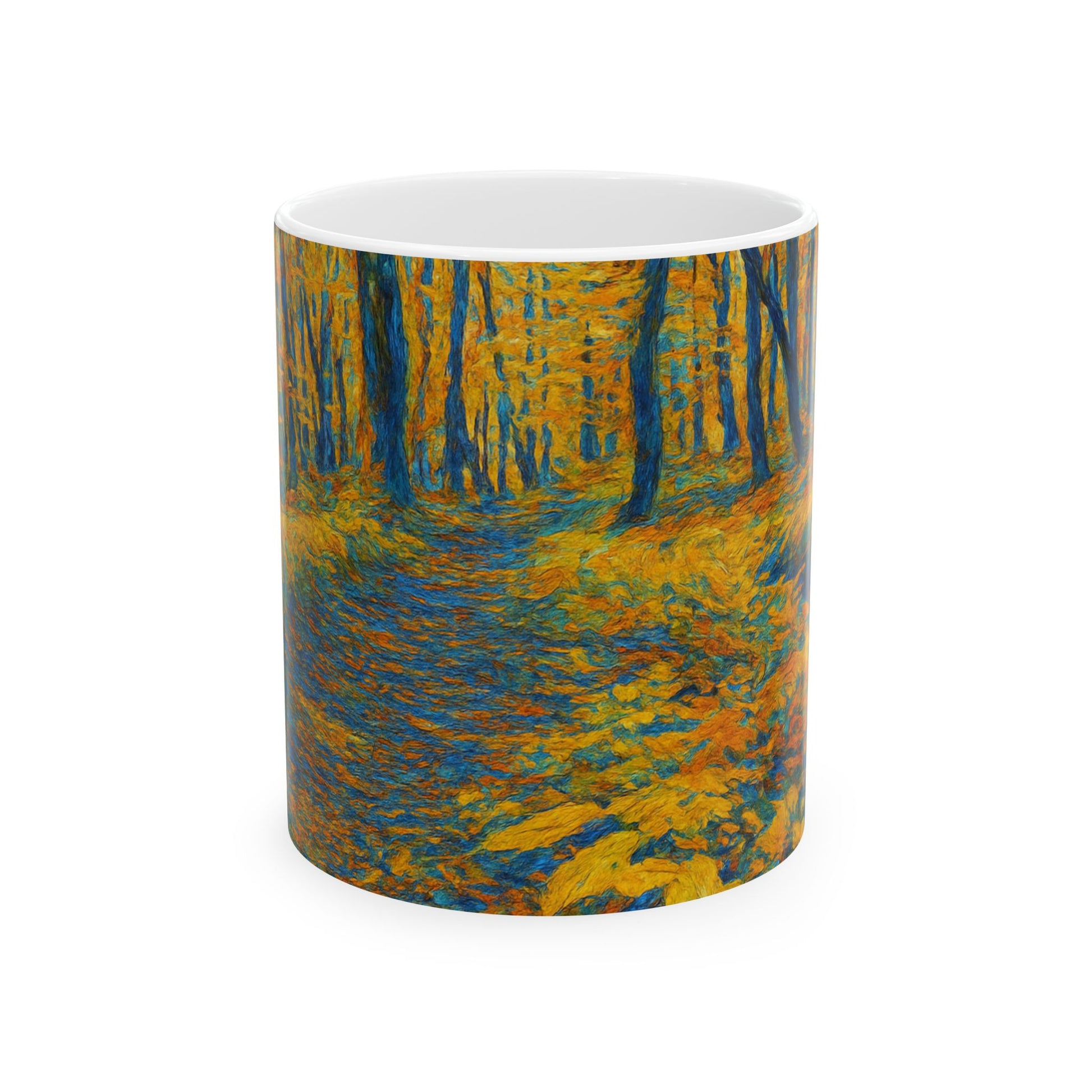 Ceramic Mug - Autumn Forest, Cozy Drinks, Hot Beverages, Nature Lovers Gift, Fall Decor - TRV