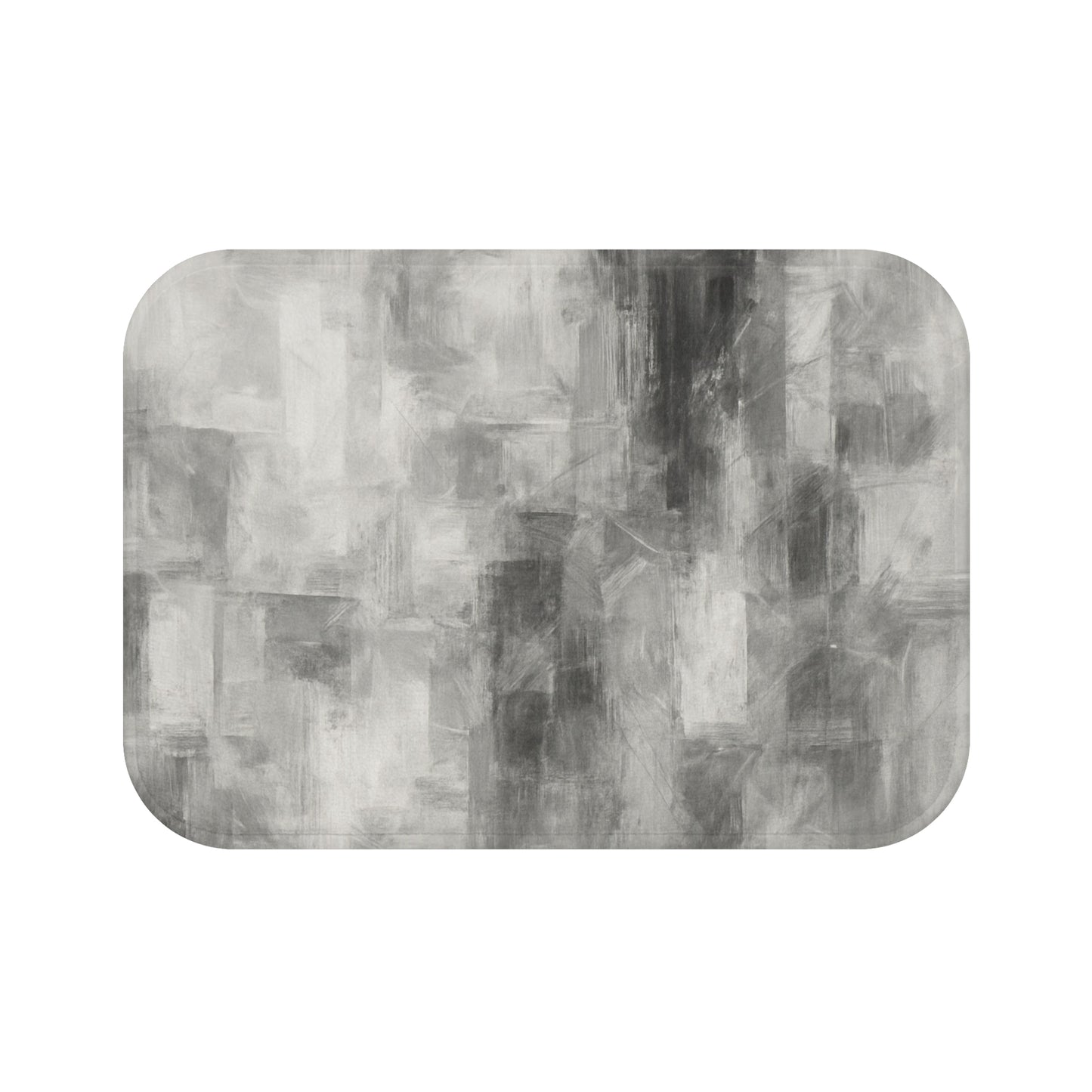 Elegant Gray Abstract Bath Mat | Modern Bathroom Decor, Soft Bathroom Rug, Luxury Shower Mat, Neutral Home Accessories - TRV