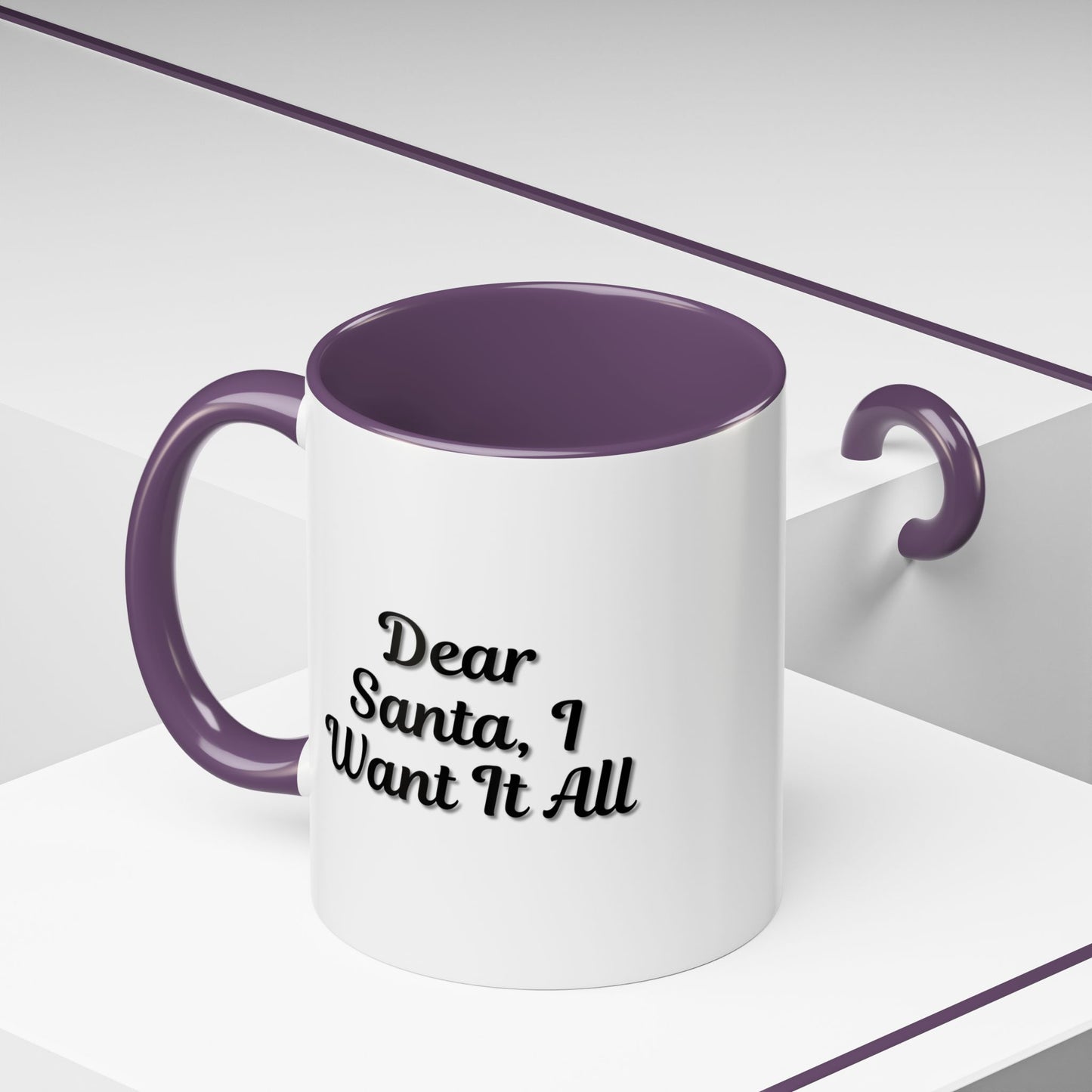 Dear Santa Accent Coffee Mug - Fun Holiday Mug for Christmas Enthusiasts