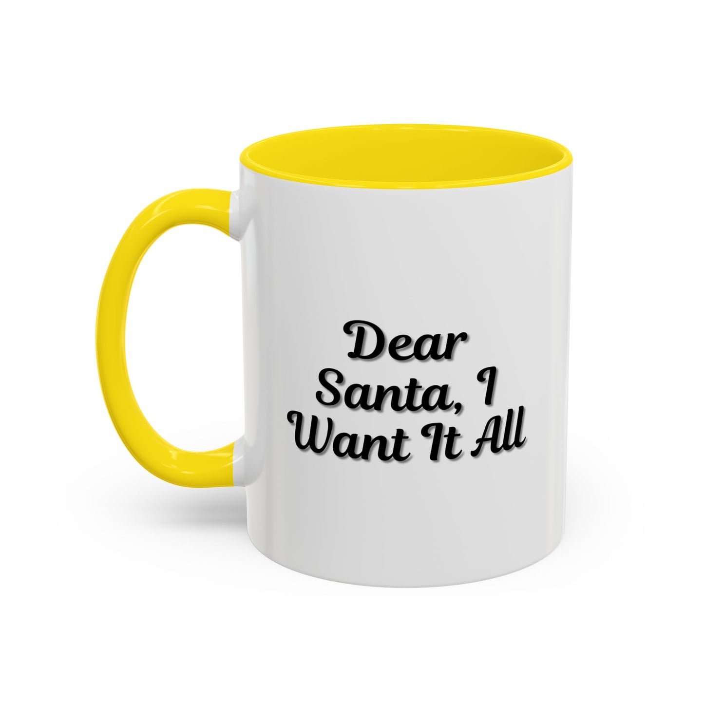 Dear Santa Accent Coffee Mug - Fun Holiday Mug for Christmas Enthusiasts