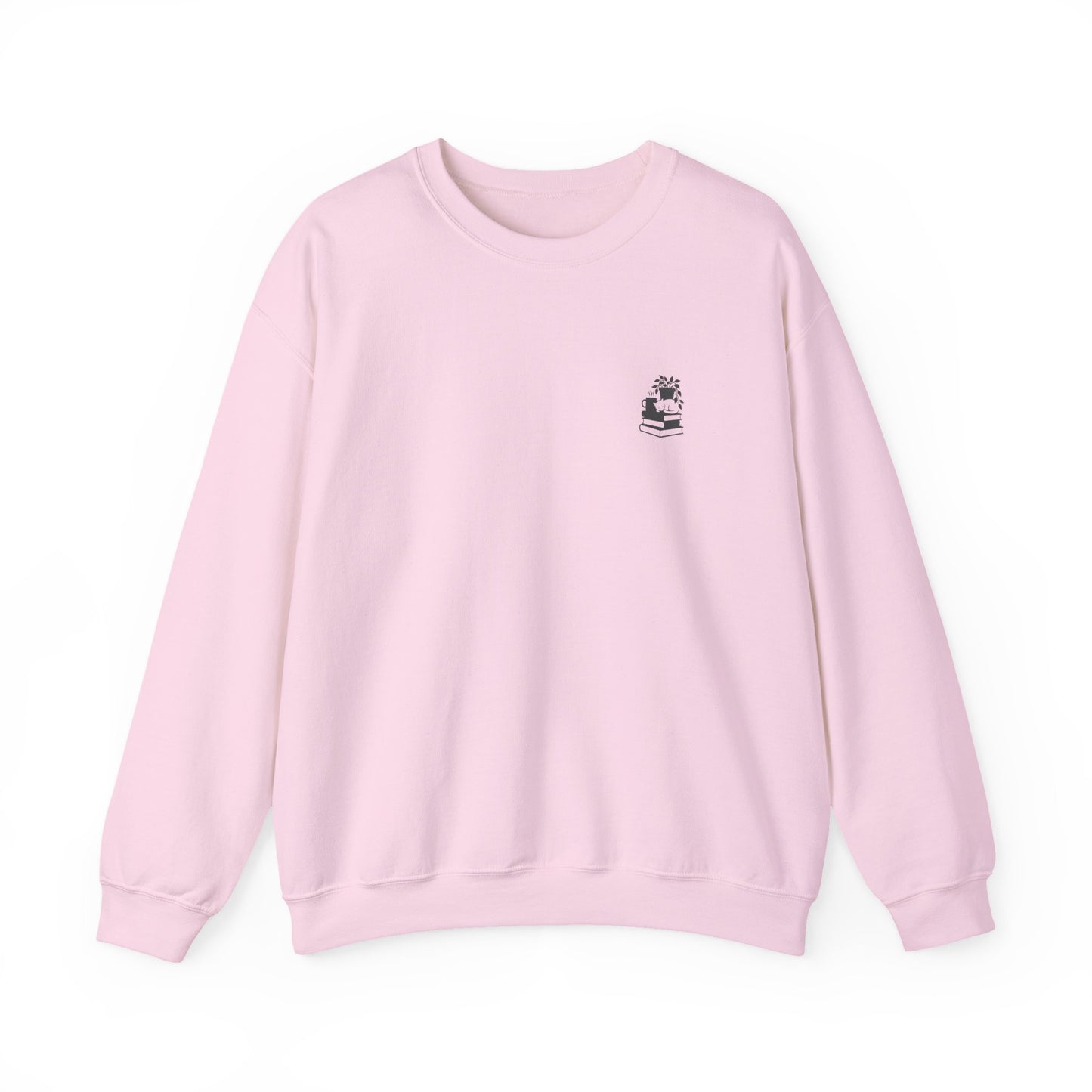 Stack of Books with Mug and Plant Sweatshirt | Cozy Reading Crewneck