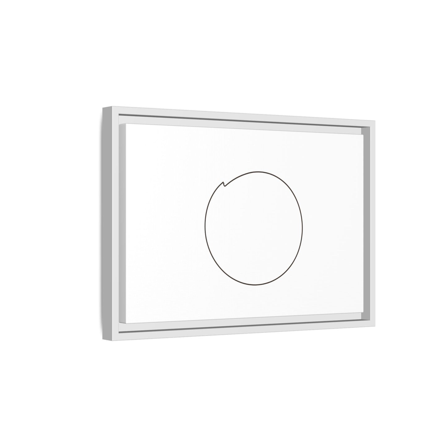 Minimal Circle Line Matte Canvas Framed | Modern Abstract Wall Art
