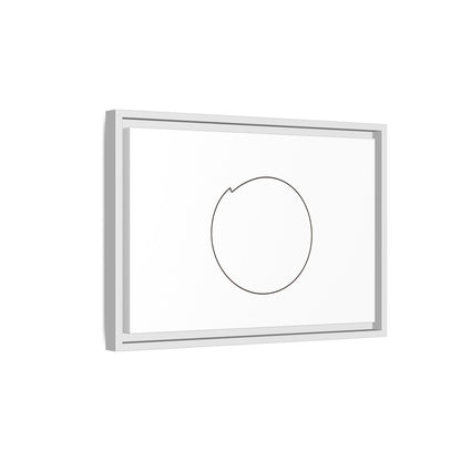 Minimal Circle Line Matte Canvas Framed | Modern Abstract Wall Art