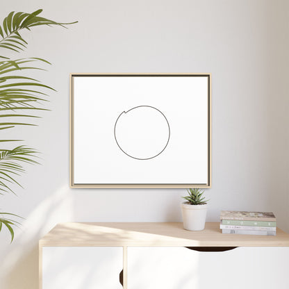 Minimal Circle Line Matte Canvas Framed | Modern Abstract Wall Art