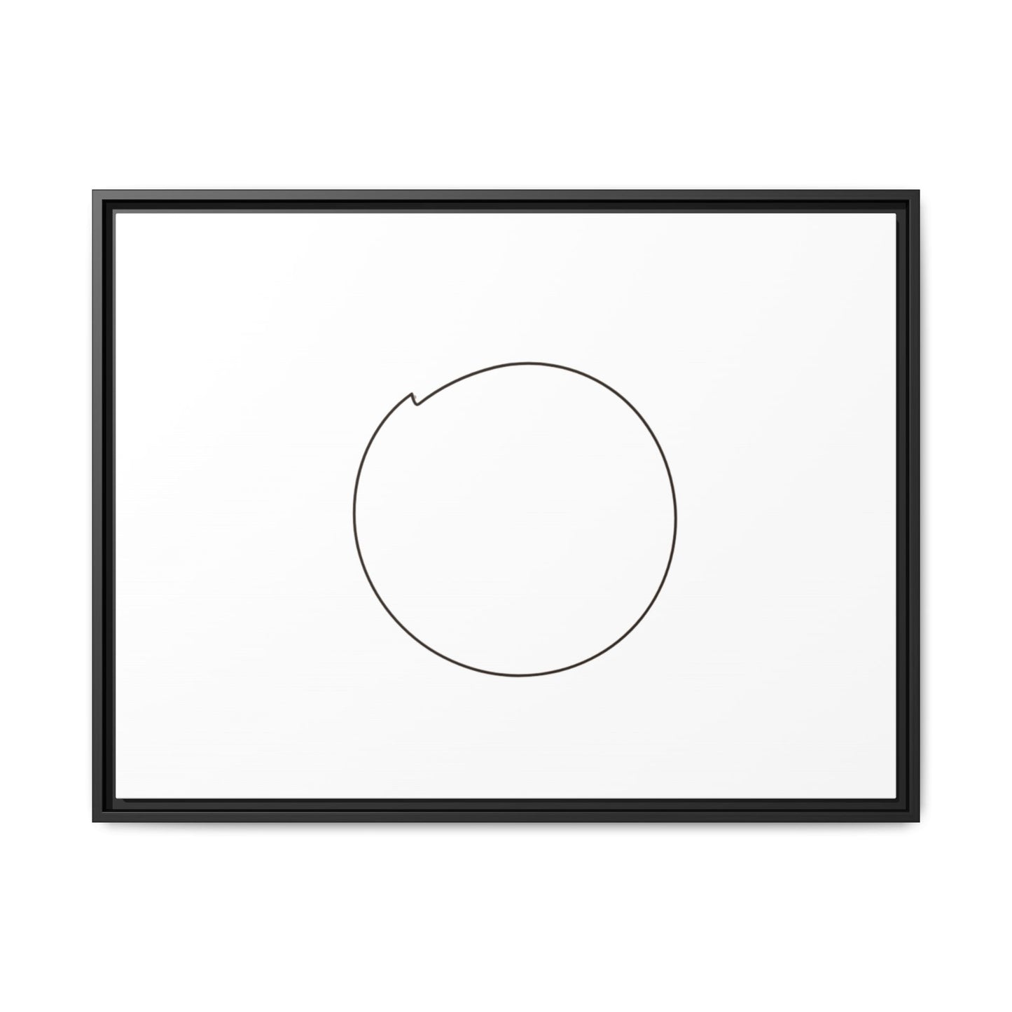 Minimal Circle Line Matte Canvas Framed | Modern Abstract Wall Art