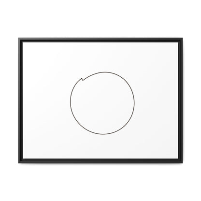 Minimal Circle Line Matte Canvas Framed | Modern Abstract Wall Art