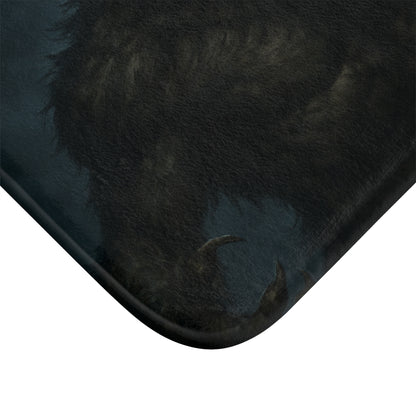 Werewolf Bath Mat, Unique Bathroom Decor, Halloween Home Accents, Gift for Wolf Lovers, Spooky Cozy Mat - TRV