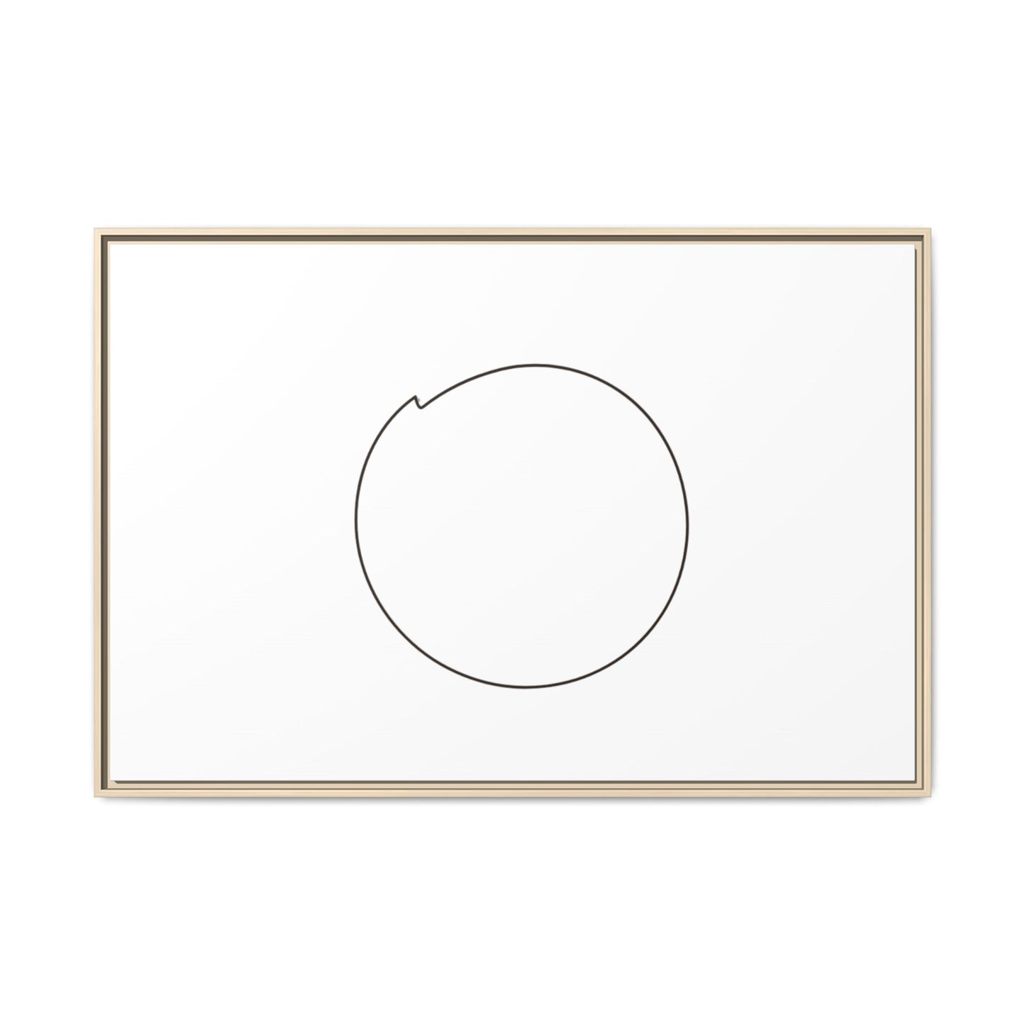 Minimal Circle Line Matte Canvas Framed | Modern Abstract Wall Art
