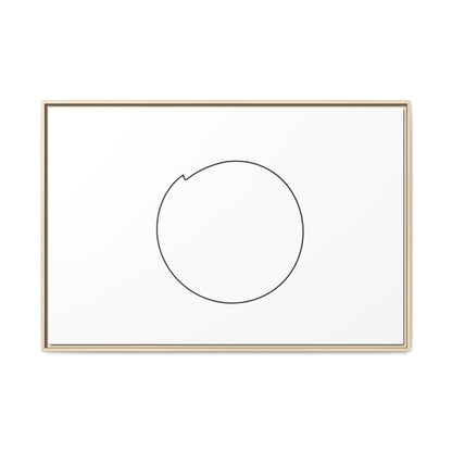 Minimal Circle Line Matte Canvas Framed | Modern Abstract Wall Art