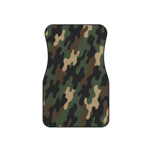 Camouflage Car Mats - Set of 4 | Durable Vehicle Carpets, Stylish Auto Accessories, Perfect for Outdoor Lovers, Unique Gifts - TRV