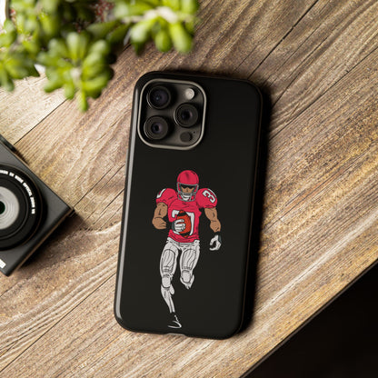 Football Player Tough Phone Case – Protective Black Sports iPhone Case