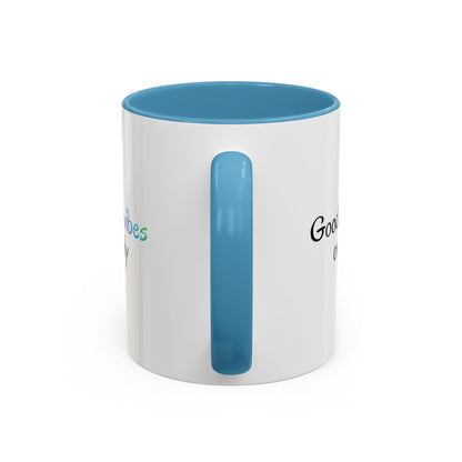Good Vibes Only Accent Coffee Mug - Positive Energy 11 & 15oz Cup for Happiness, Inspirational Gift, Morning Motivation, Ceramic Tea Cup,