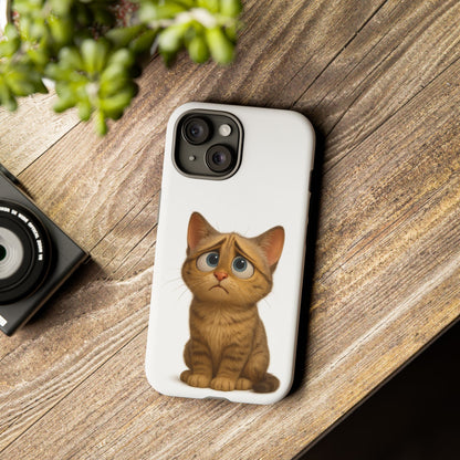 Cute Cat Phone Case, Funny Kitty Case, Animal Lover Gift, Cat Lover Accessory, Unique Cat Design Case, Pet Mom Gift - TRV