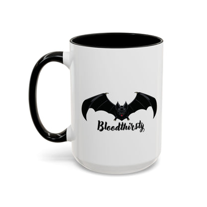 Bloodthirsty Bat Coffee Mug - Unique Halloween and Gothic Accents