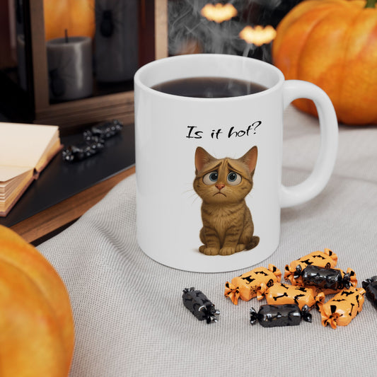 Cute Cat Ceramic Mug, Coffee Cup for Cat Lovers, Fun Gift for Pet Owners, Whimsical Kitchen Decor, Funny Cat Mug