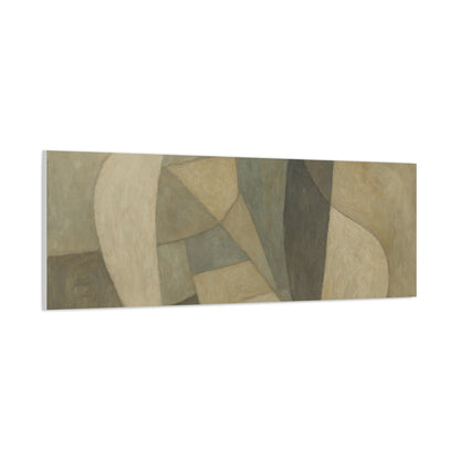 Abstract Neutral Geometric Shapes Matte Canvas - TRV