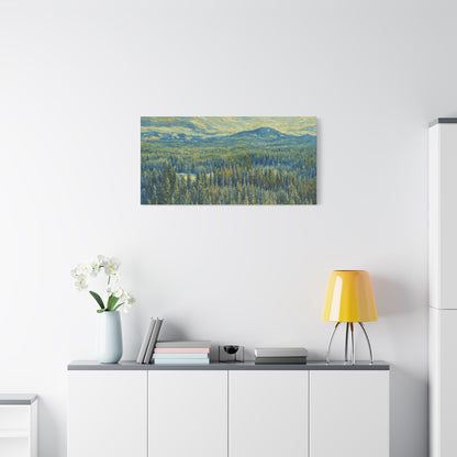 Scenic Landscape Canvas Print, Rustic Home Decor, Wall Art for Nature Lovers, Gift for Art Enthusiasts, Serene Forest Artwork - TRV