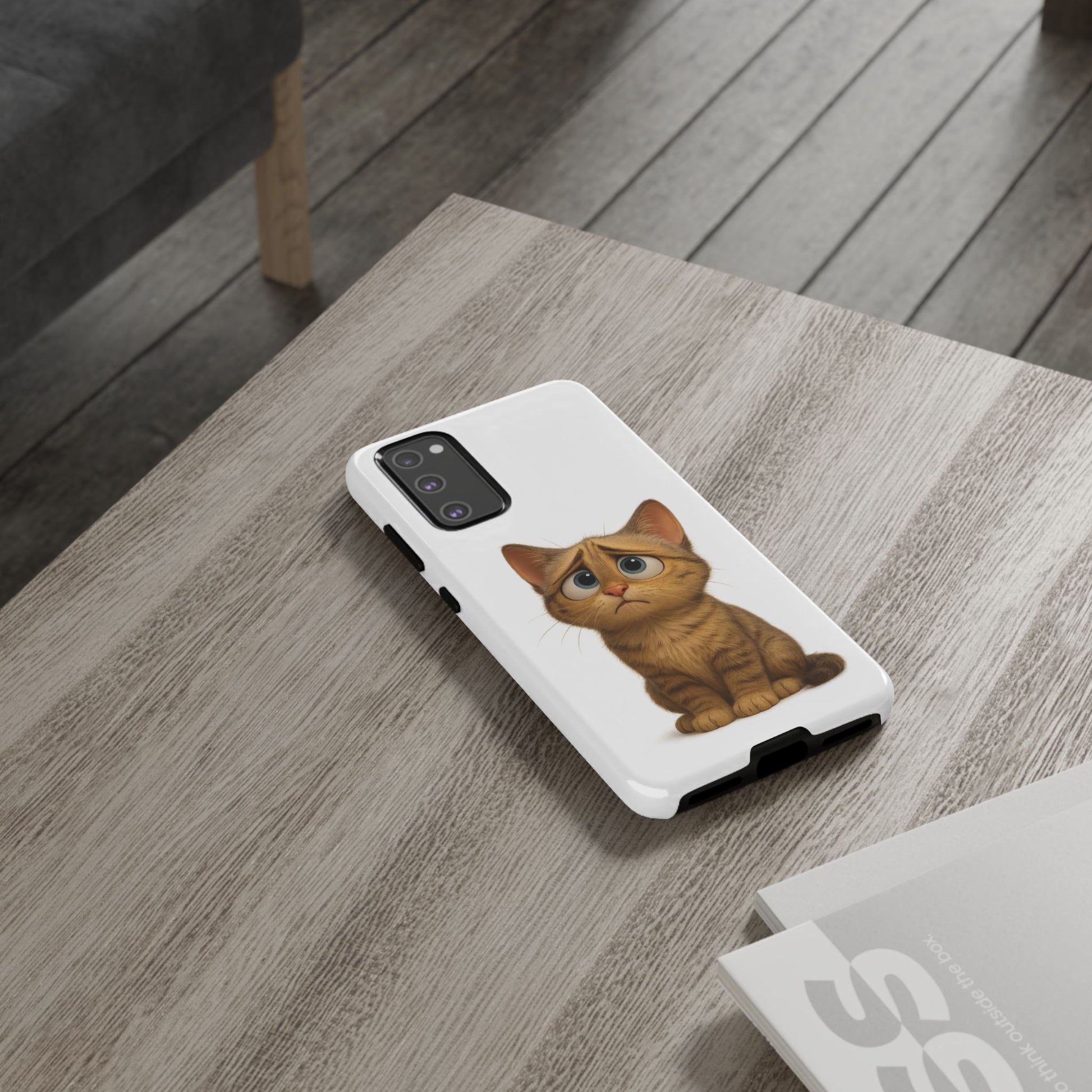 Cute Cat Phone Case, Funny Kitty Case, Animal Lover Gift, Cat Lover Accessory, Unique Cat Design Case, Pet Mom Gift - TRV