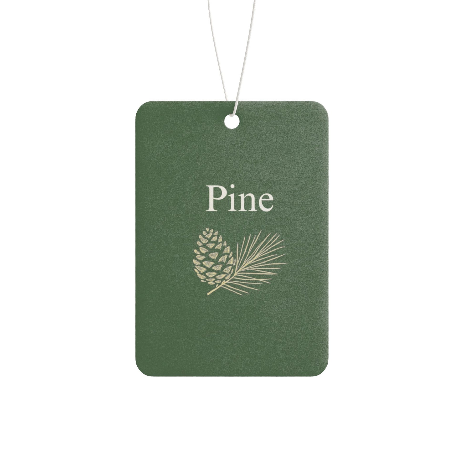 Pine Pinecone Car Air Freshener | Green Botanical Scented Tag - TRV
