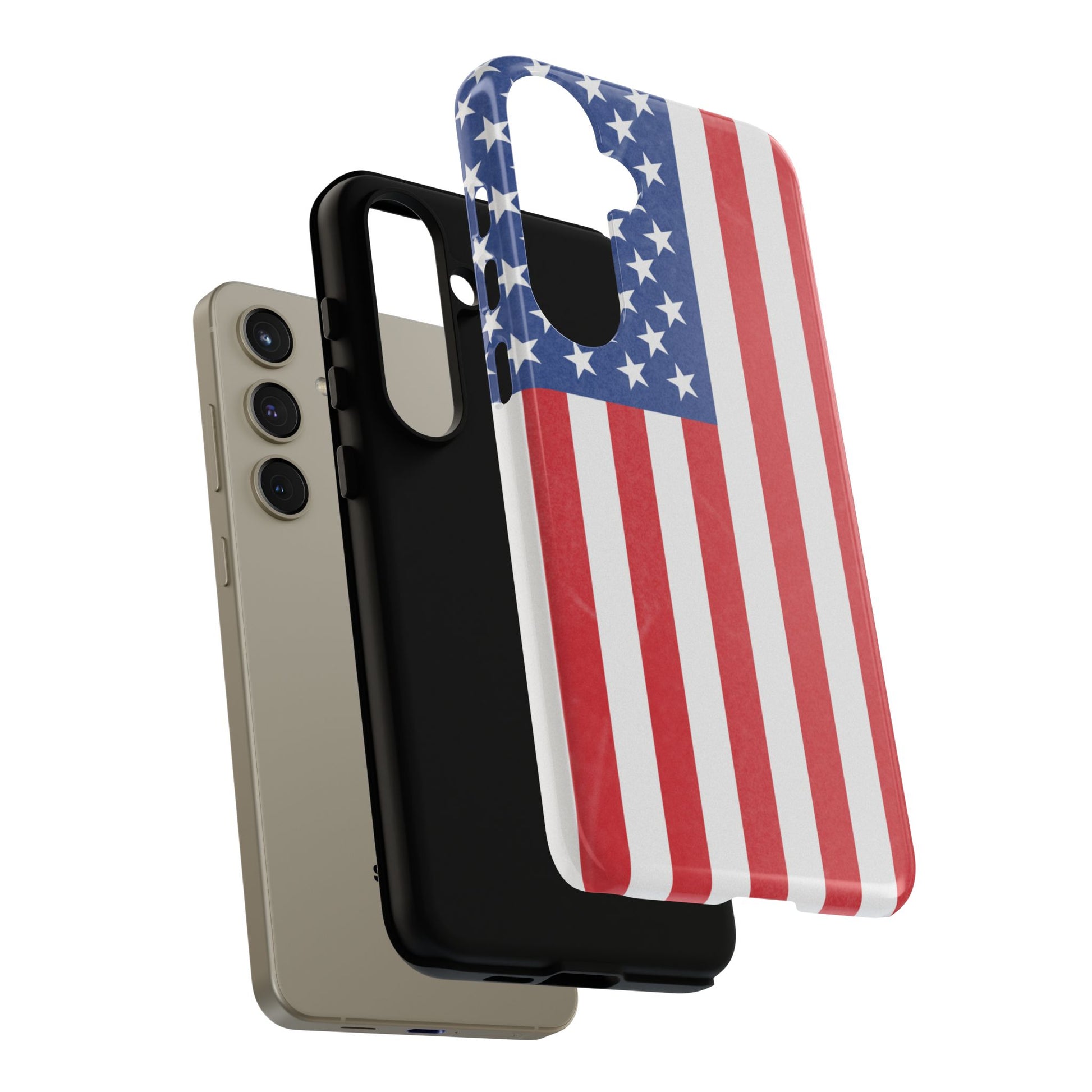 American Flag Phone Case - Patriotic Cell Cover, Tough Cases, USA Pride, Independence Day Gift, Veteran's Day, Phone Protection - TRV