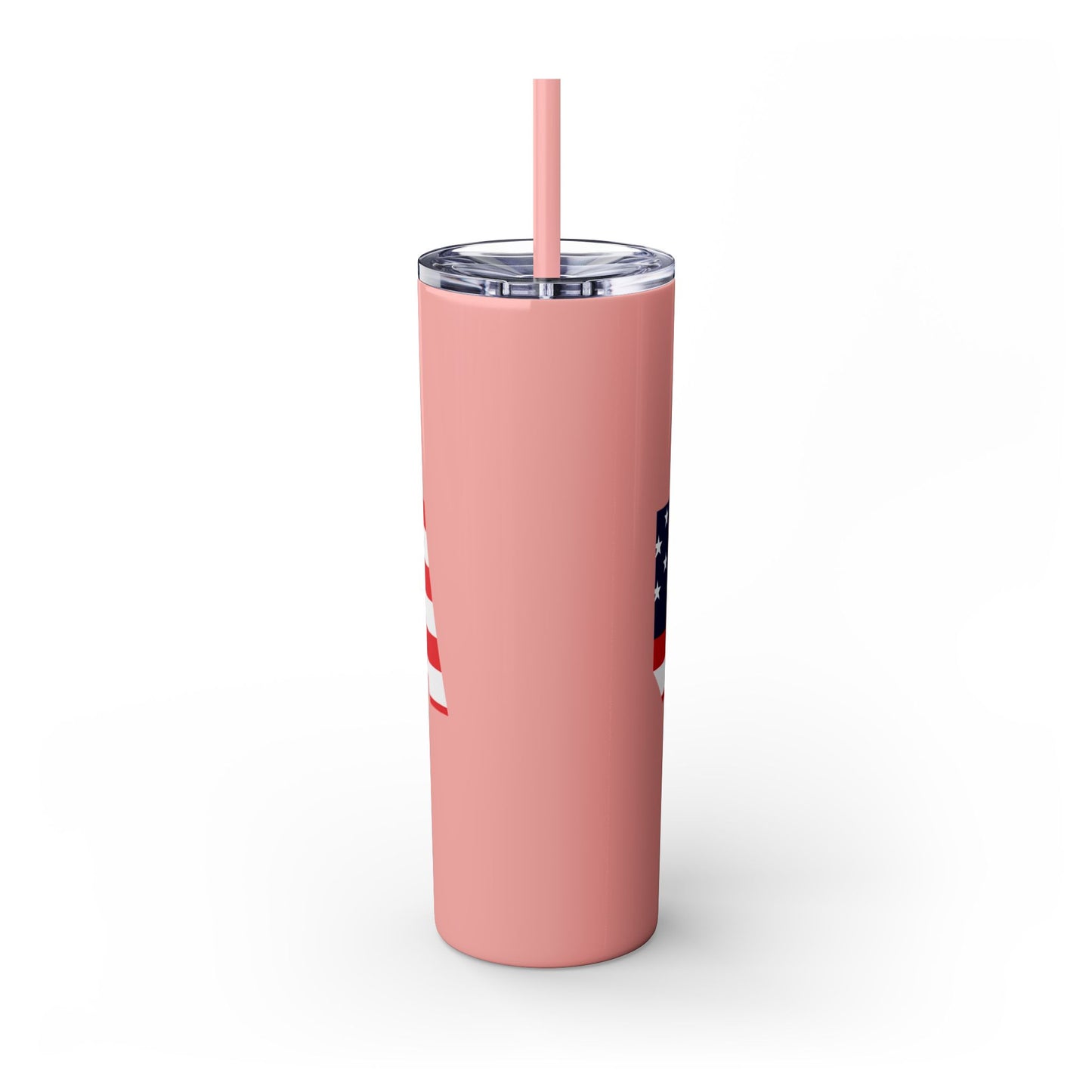 Skinny Tumbler — USA Flag 20oz Straw Tumbler (Patriotic Travel Cup)