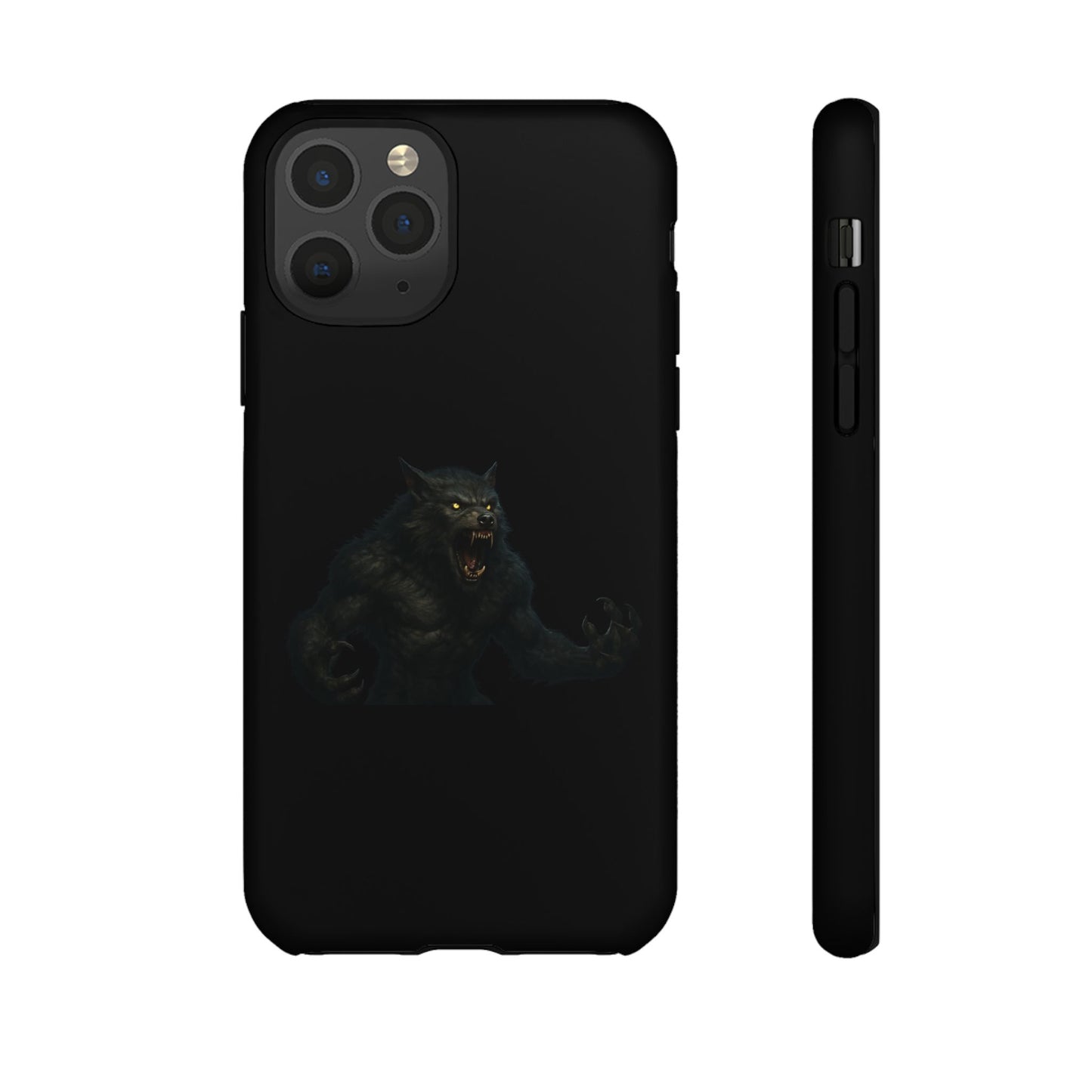Werewolf Phone Case, Tough Cases, Black Panther Design, Gift for Animal Lovers, Phone Accessories, Fierce Phone Protection - TRV