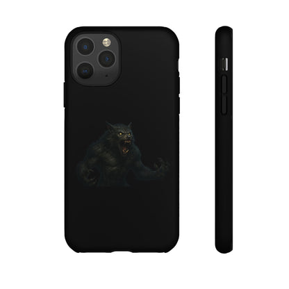 Werewolf Phone Case, Tough Cases, Black Panther Design, Gift for Animal Lovers, Phone Accessories, Fierce Phone Protection - TRV