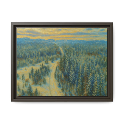 Framed Matte Canvas Art Print, Tranquil Forest Landscape, Home Decor for Nature Lovers, Wall Art for Living Room, Gift for Art Enthusiasts - TRV