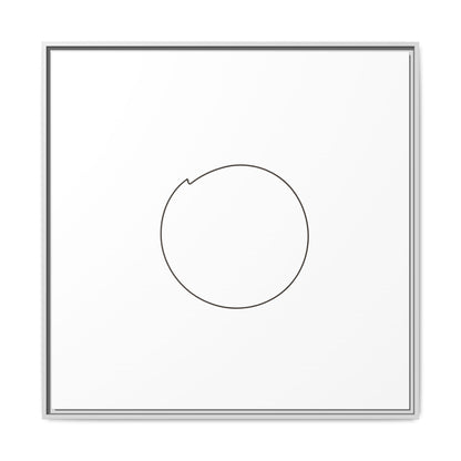 Minimal Circle Line Matte Canvas Framed | Modern Abstract Wall Art