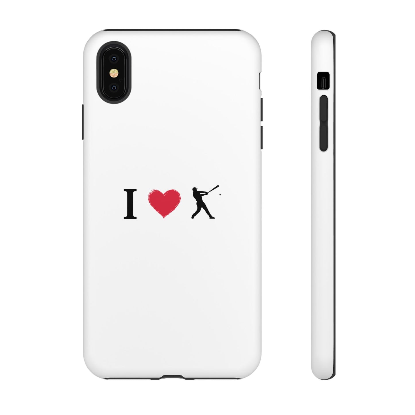 Baseball Love Phone Case, Tough Cases for Sports Lovers, i Heart Baseball Protection, Gift for Players, Cute Sports Case - TRV