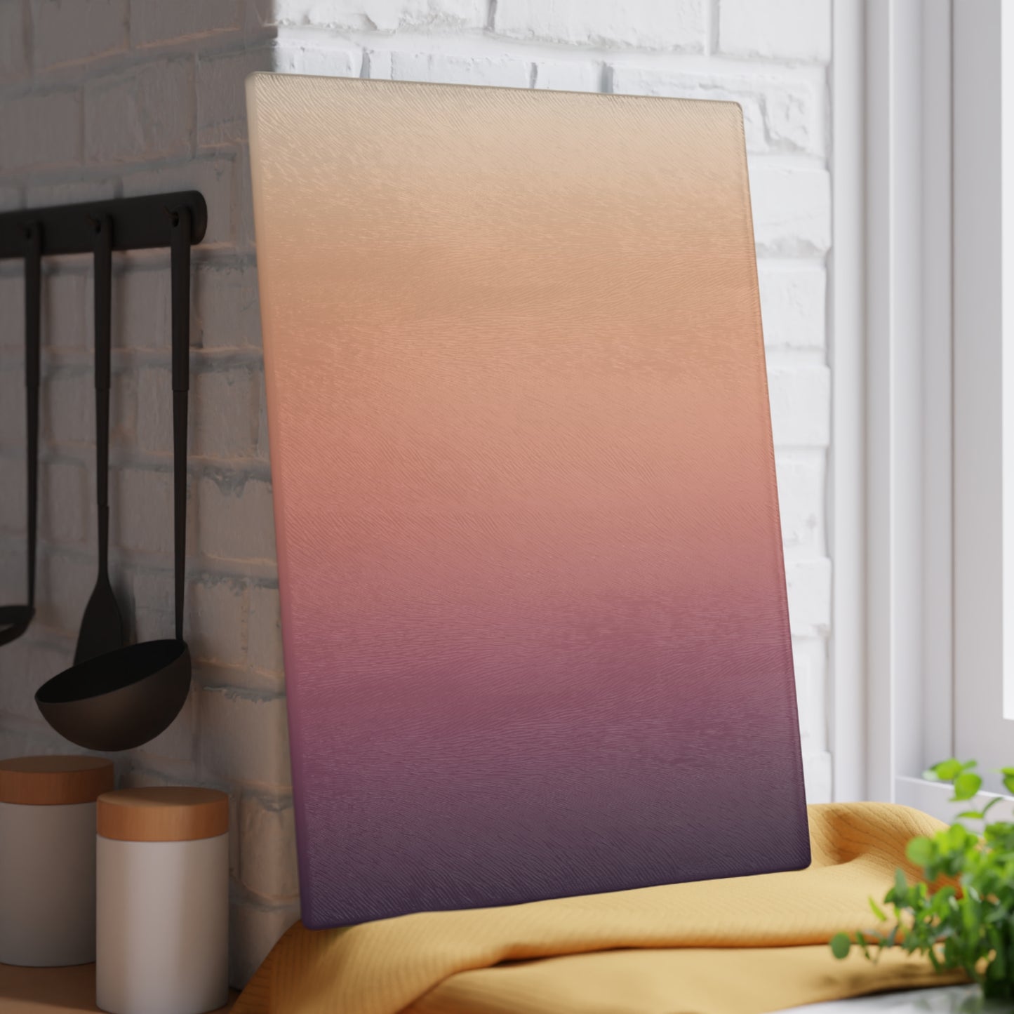 Sunset Ombre Glass Cutting Board | Gradient Kitchen Decor