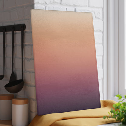 Sunset Ombre Glass Cutting Board | Gradient Kitchen Decor