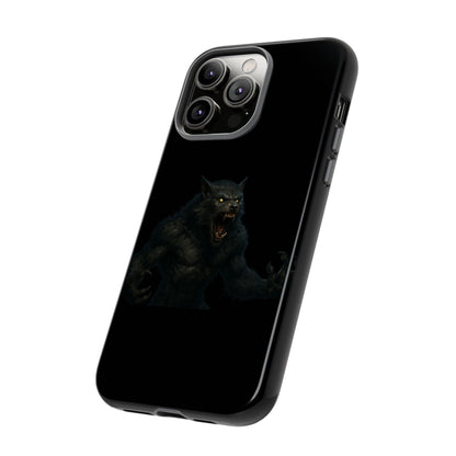 Werewolf Phone Case, Tough Cases, Black Panther Design, Gift for Animal Lovers, Phone Accessories, Fierce Phone Protection - TRV