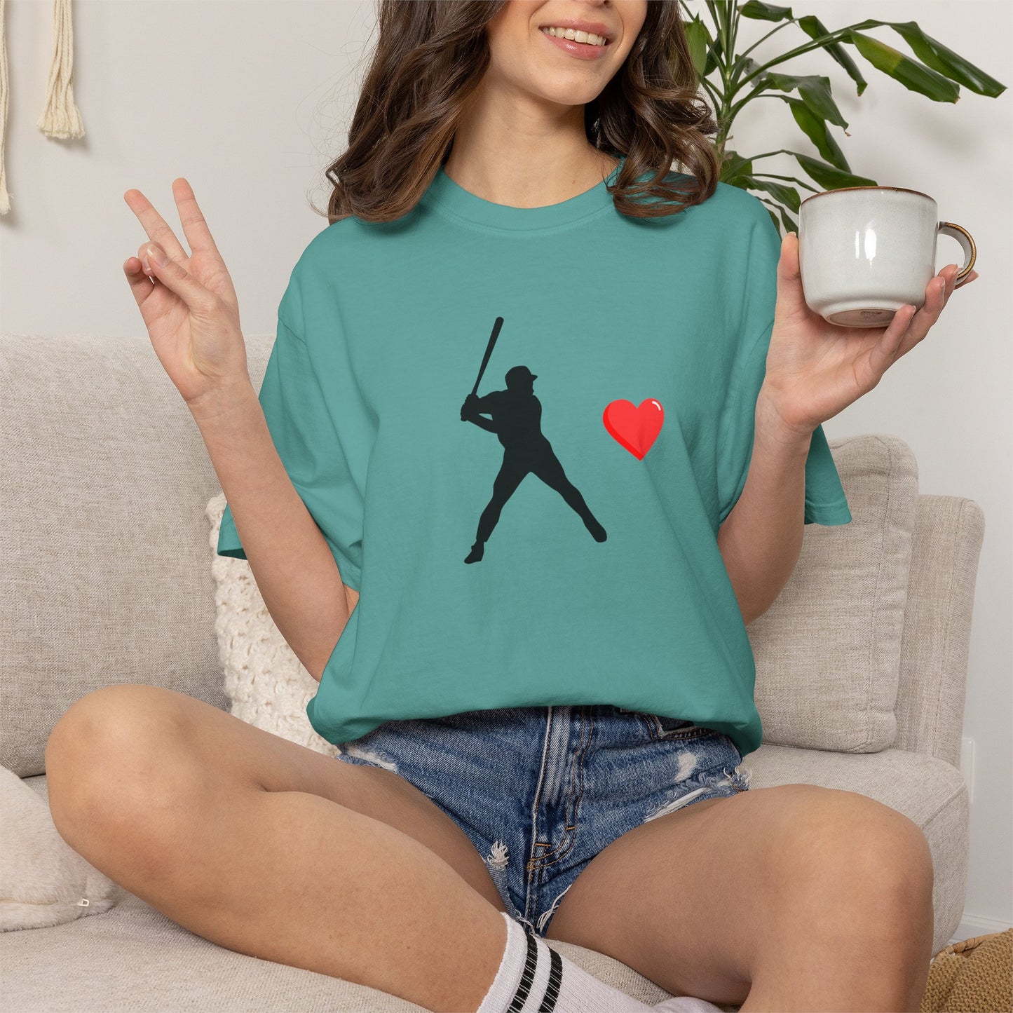 Baseball Love T-Shirt, Unisex Sports Tee, Gift for Baseball Fans, Valentine's Day Shirt, Game Day Apparel, Soft Cotton Top