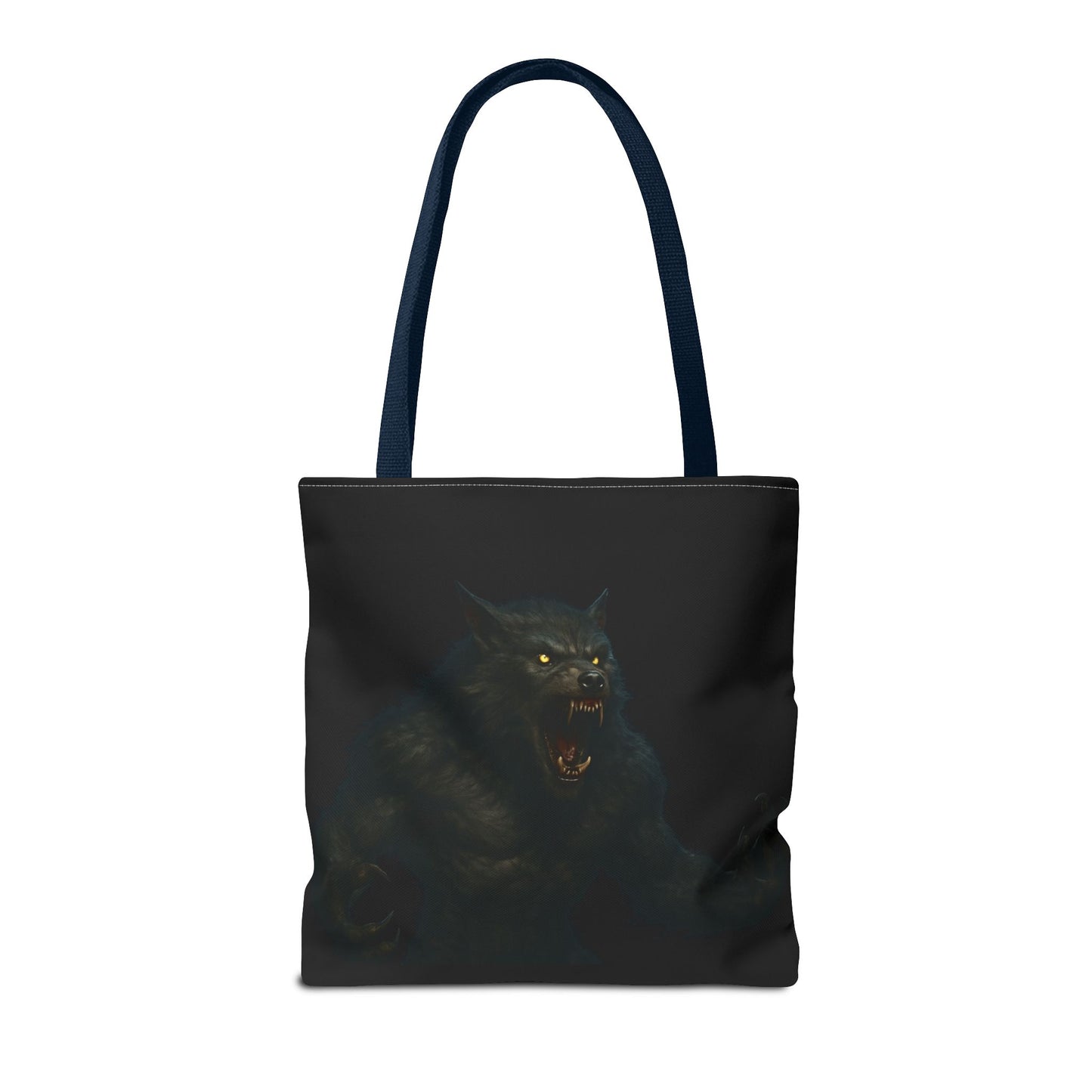 Fierce Werewolf Tote Bag, Halloween Accessories, Dark Art Tote, Animal Lover Gift, Geeky Shopping Bag - TRV