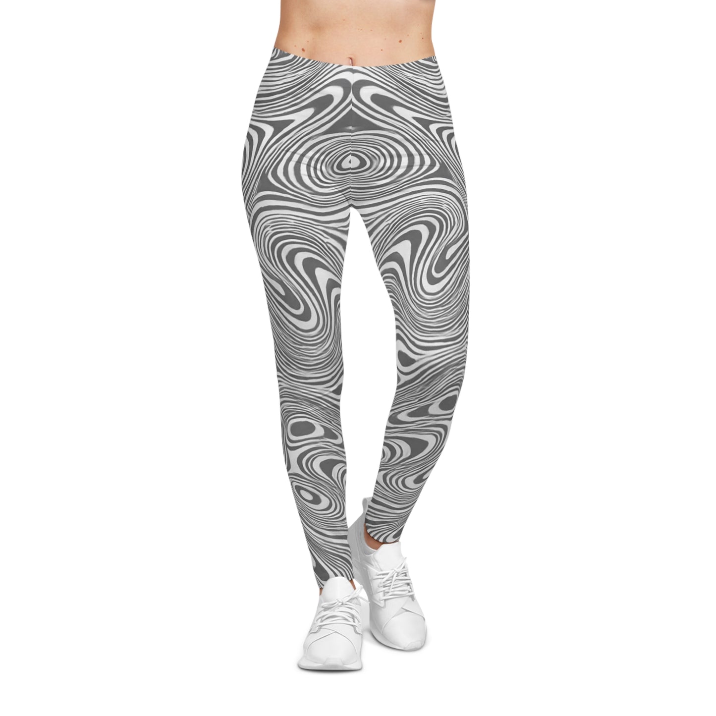 Chic Abstract Leggings - Comfortable, Stylish, Perfect for Workout, Yoga, Casual Wear, Festivals, Graphic Activewear - TRV