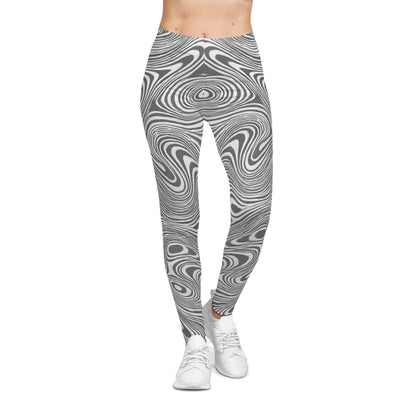 Chic Abstract Leggings - Comfortable, Stylish, Perfect for Workout, Yoga, Casual Wear, Festivals, Graphic Activewear - TRV