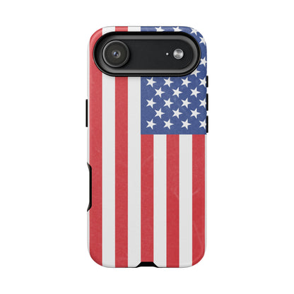 Patriotic Phone Case - Tough Cases for Veterans, USA Lovers, Independence Day, Memorial Day, Flag Design - TRV