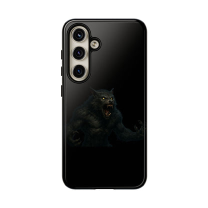 Werewolf Phone Case, Tough Cases, Black Panther Design, Gift for Animal Lovers, Phone Accessories, Fierce Phone Protection - TRV