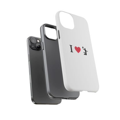I Love Basketball Phone Case, Sporty Cell Cover, Basketball Gift for Players, Tough Cases, Love for Sports Accessories - TRV