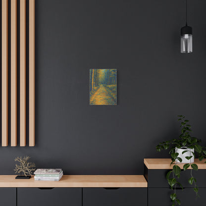 Van Gogh Style Forest Canvas Art | Nature Wall Decor, Home Office Accent, Gift for Nature Lovers, Gallery Wrapped, Living Room Wall Art - TRV