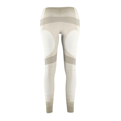 Neutral Abstract Geometric Pattern Leggings