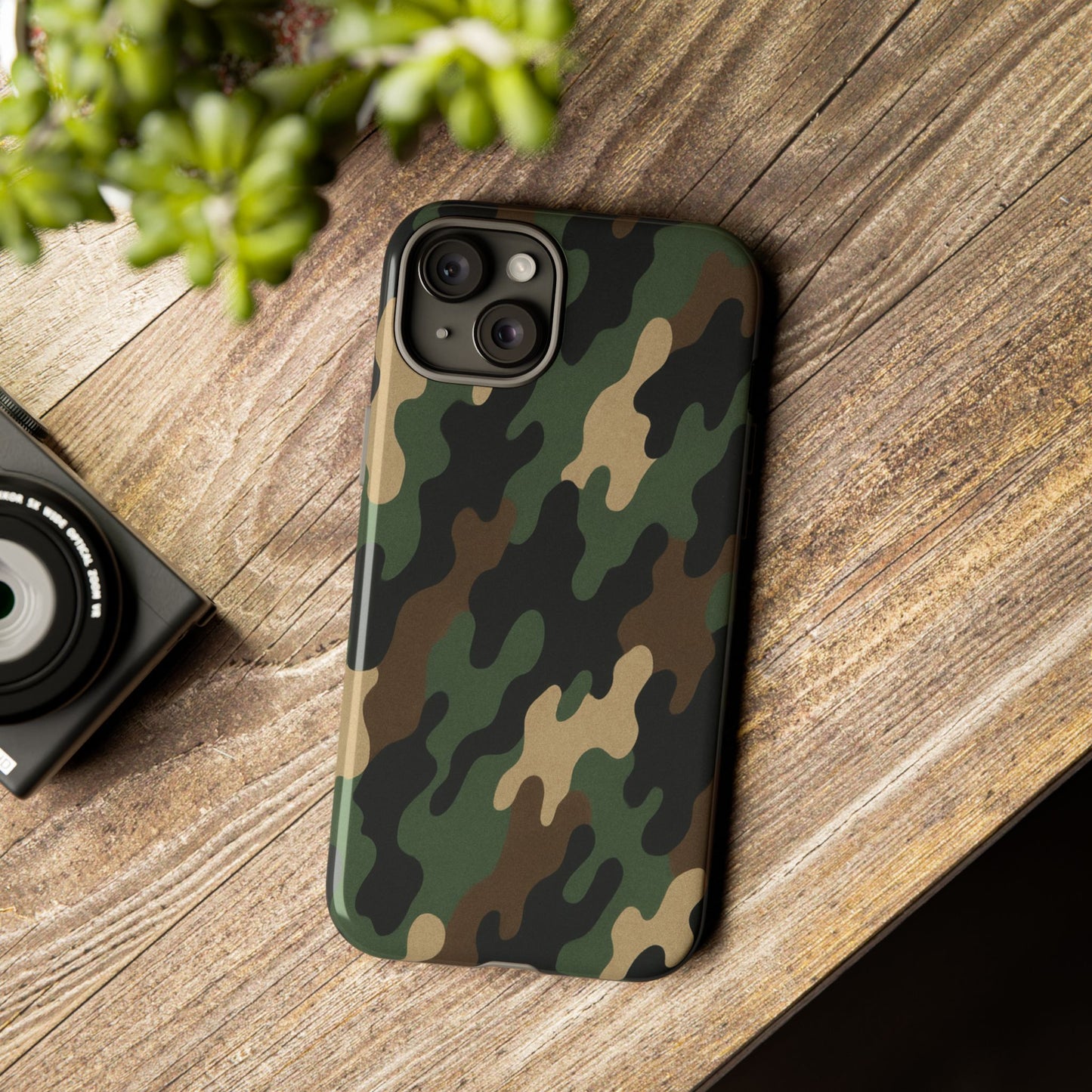 Camouflage Phone Case, Tough Cases, Military Style, Unique Phone Accessories, Gift for Him, Durable Phone Cover - TRV
