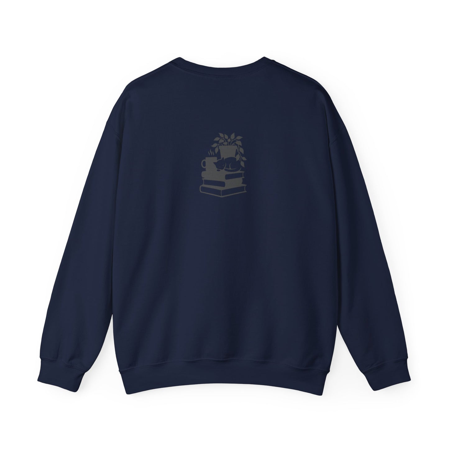 Stack of Books with Mug and Plant Sweatshirt | Cozy Reading Crewneck