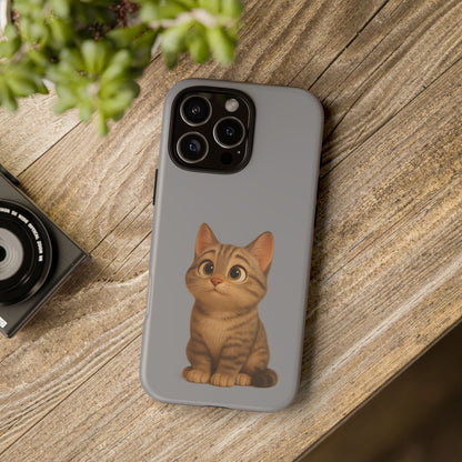 Cute Cat Phone Case, Kawaii Pet Accessory, Gift for Cat Lovers, Animal Phone Cover for Kids, Unique Kitty Design, Birthdays, Holidays - TRV